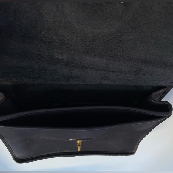 COACH Geniune 9927 Willis Black Leather Messenger Shoulder Crossbody Bag - Picture 3 of 4